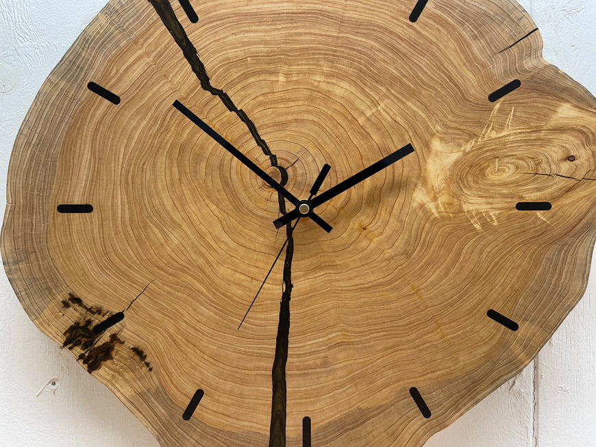 End Grain Wooden Wall Clock