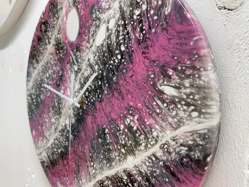 Pink Resin Wall Clock