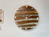 Black Walnut and White Pearlescent Resin Wall Clock