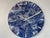 33cm Navy Blue Grey and White Abstract Modern Resin Wall Clock