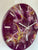 33cm Purple Silver and Yellow Abstract Modern Resin Wall Clock