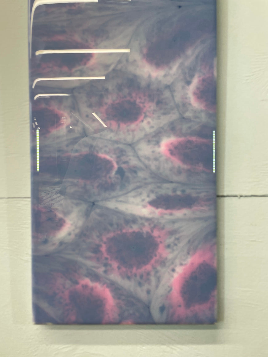 Purple Pink and Grey Abstract Resin Wall Clock