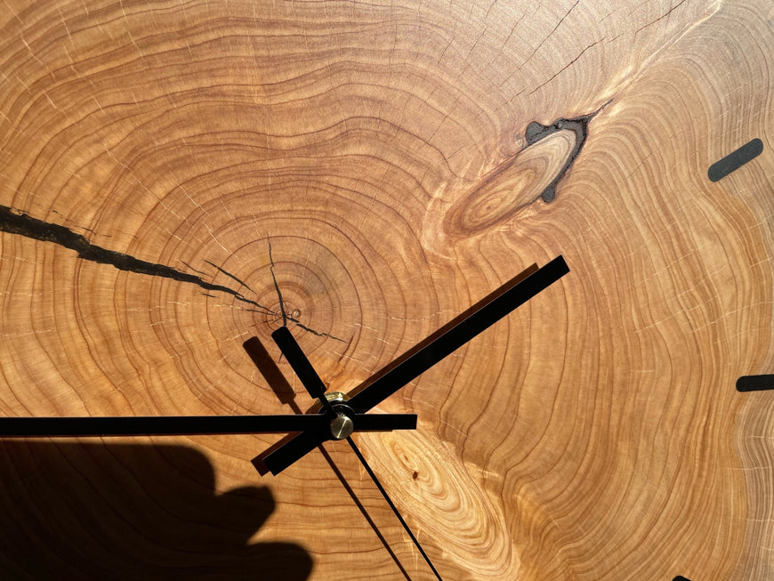 End Grain Wooden Wall Clock