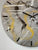 50cm Large Metallic Silver, Gold Black and White Abstract Modern Resin Wall Clock