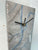 Metallic Silver Blue and Black Abstract Resin Wall Clock