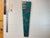 70cm Long Narrow Turquoise And Copper Abstract Resin Wall Clock