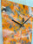Narrow Burnt Orange Grey and White Abstract Resin Wall Clock