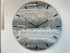 50cm Large Metallic Blue, Grey Black and White Abstract Modern Resin Wall Clock