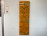 Narrow Burnt Orange and Metallic Silver Abstract Resin Wall Clock