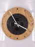 Wooden Oak Wall Clock, Steampunk Design with Industrial Look