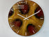 Gold Black and Maroon Abstract Modern Resin Wall Clock