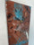 70cm Long Narrow Turquoise Black and Copper Abstract Resin Wall Clock