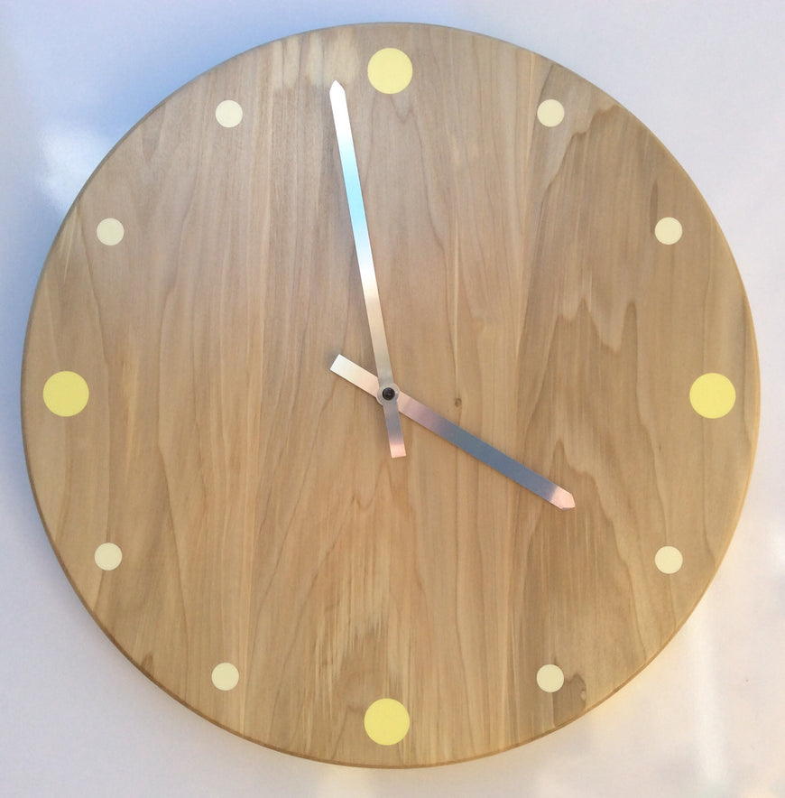 Large Solid Wood Wall Clock