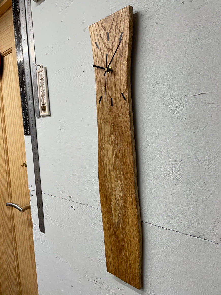 Slim English Oak Wall Clock