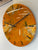 33cm Burnt Orange Black and Ivory Abstract Modern Resin Wall Clock