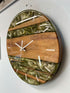 Black Walnut and Antique Gold Pearlescent Resin Wall Clock