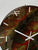 33cm Black Gold and Maroon Abstract Modern Resin Wall Clock