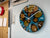 33cm Turquoise Copper and Antique Gold Abstract Modern Resin Wall Clock, Unusual Wall Clock, Modern Wall Decor, Unique Wall Clocks.