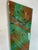 70cm Long Narrow Turquoise Green and Copper Abstract Resin Wall Clock