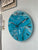 33cm Blue Black and Grey Abstract Modern Resin Wall Clock
