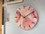 33cm Rose Gold and Pink Abstract Modern Resin Wall Clock