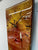 70cm Long Narrow Maroon and Gold Abstract Resin Wall Clock