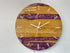 English Oak and Purple Pearlescent Resin Wall Clock