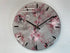 33cm Metallic Silver Blood Red Maroon Black and White Abstract Modern Resin Wall Clock