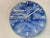 33cm Navy Blue Baby Blue and White Abstract Modern Resin Wall Clock