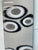Narrow Grey Black & White Rectangular Abstract Resin Wall Clock