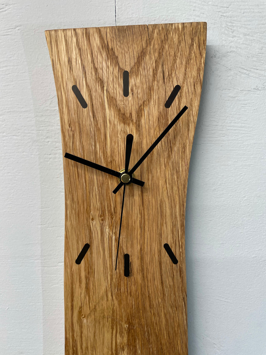Slim English Oak Wall Clock