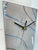 Metallic Silver Blue and Black Abstract Resin Wall Clock