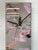 Grey Pink and Black Rectangular Abstract Resin Wall Clock