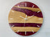 English Oak and Pearlescent Magenta Resin Wall Clock