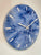 33cm Navy Blue Baby Blue and White Abstract Modern Resin Wall Clock