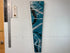 70cm Long Narrow Turquoise Black White and Grey Abstract Resin Wall Clock