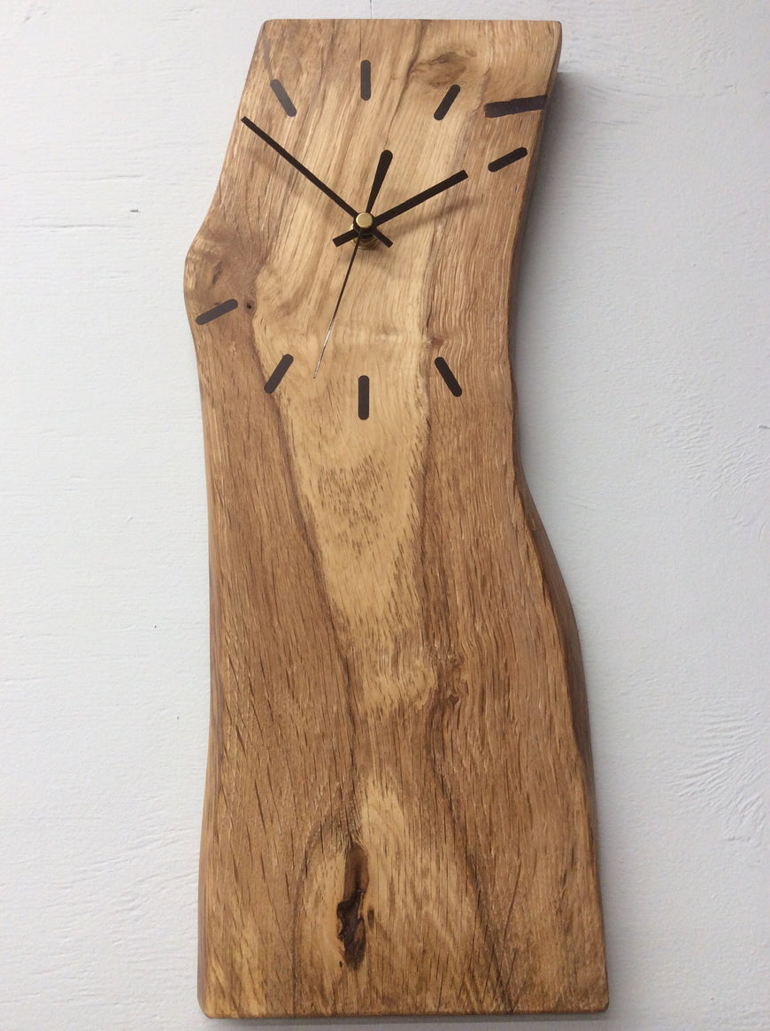 Live Edge English Oak Wall Clock