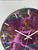 33cm Purple and Pink Abstract Modern Resin Wall Clock