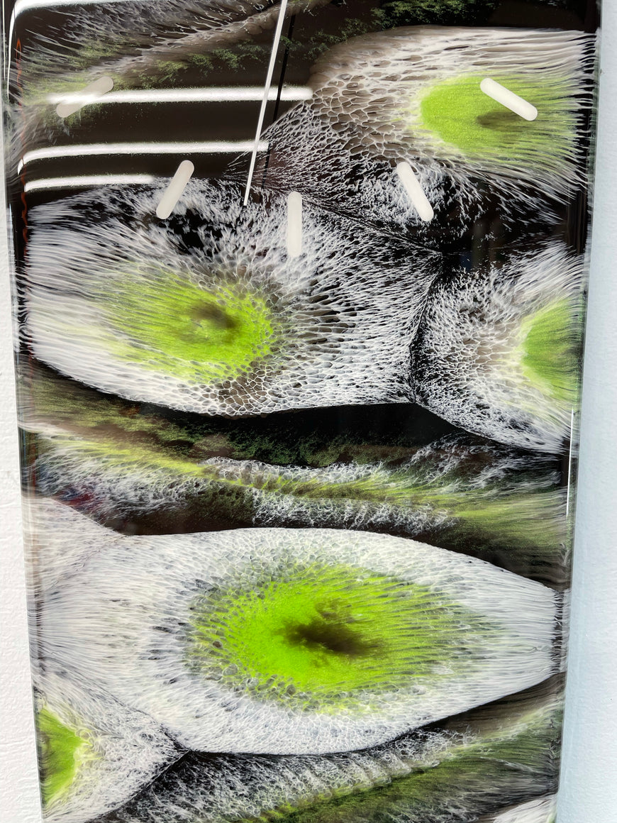 Apple Green Abstract Resin Wall Clock