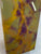 70cm Long Narrow Green Purple and yellow Abstract Resin Wall Clock