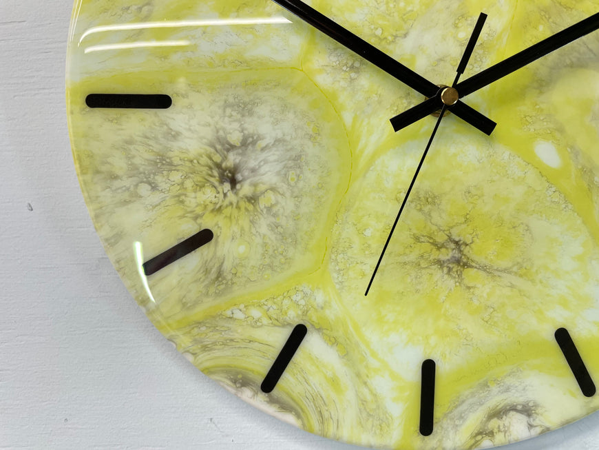 33cm Green Abstract Resin Wall Clock